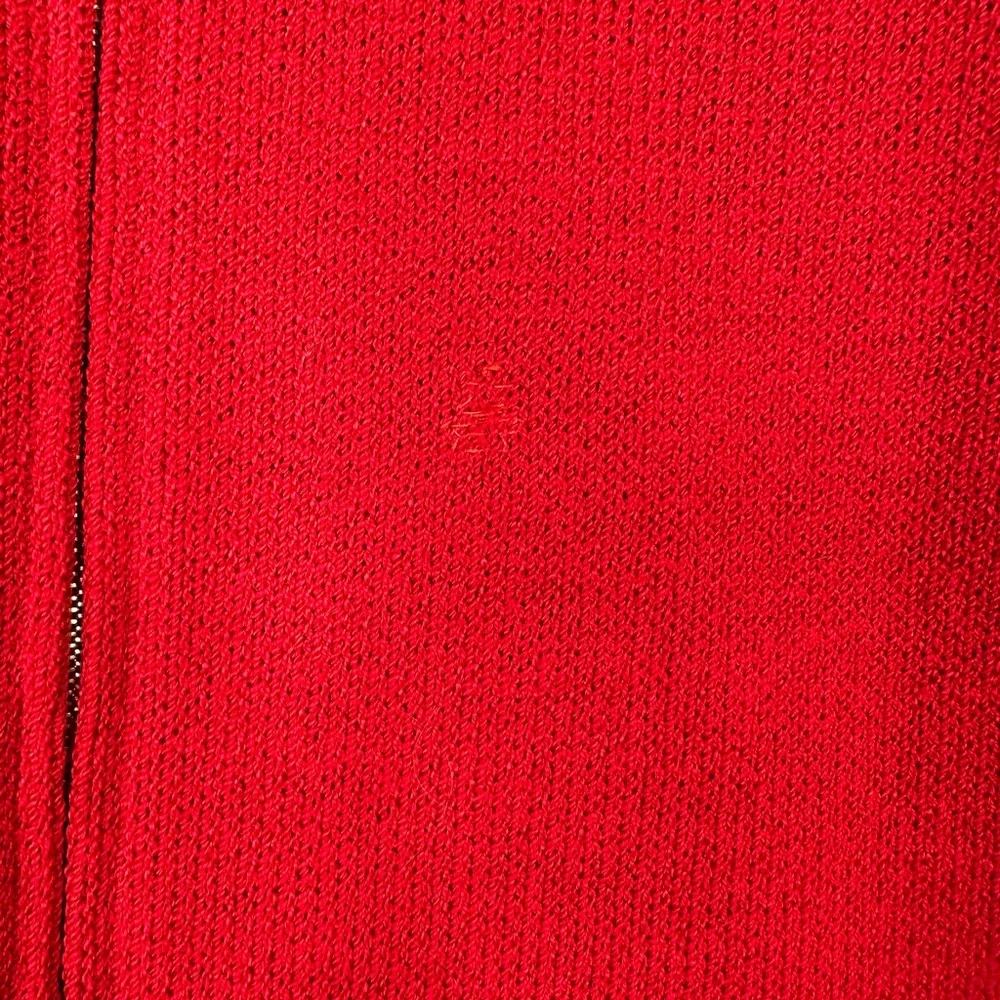 St. John Wool Blend Front Zip‎ Cardigan sz LG Red AS IS